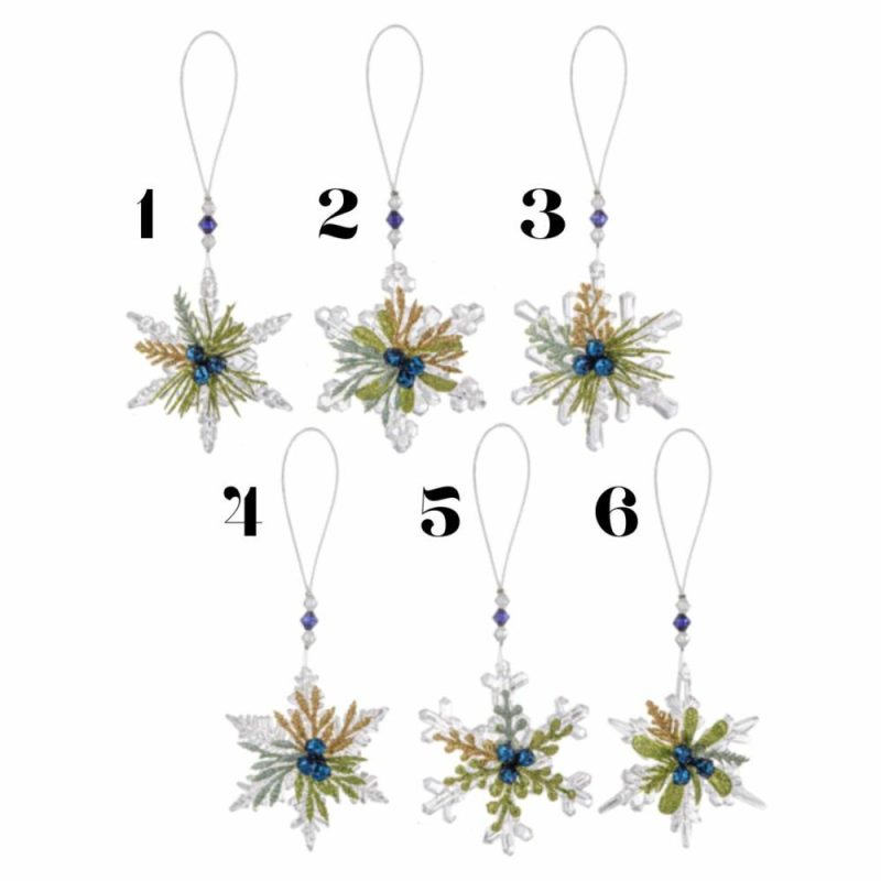 Christmas Tree Décor |  2.25" Teeny Mistletoe Snowflake Ornaments (Sold Individually) Christmas Décor Christmas Tree Décor