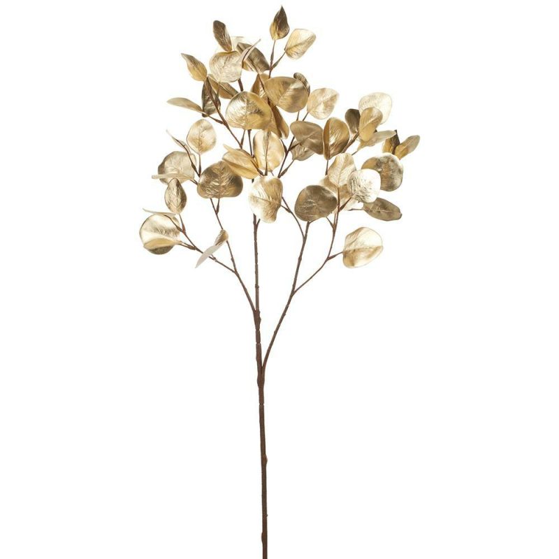 Christmas Tree Décor |  36" Metallic Eucalyptus Leaf Spray (Gold) Christmas Décor Christmas Tree Décor