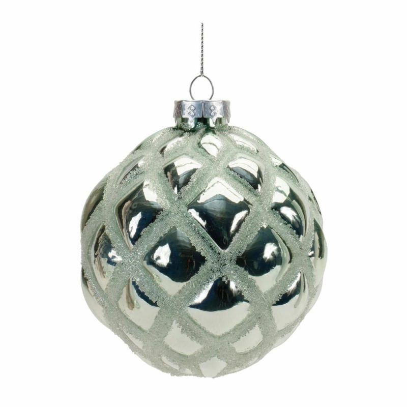 Christmas Tree Décor |  3"D Or 4"D Silver Metallic Quilted Glass Ornament (Sold Individually) Christmas Décor Christmas Tree Décor