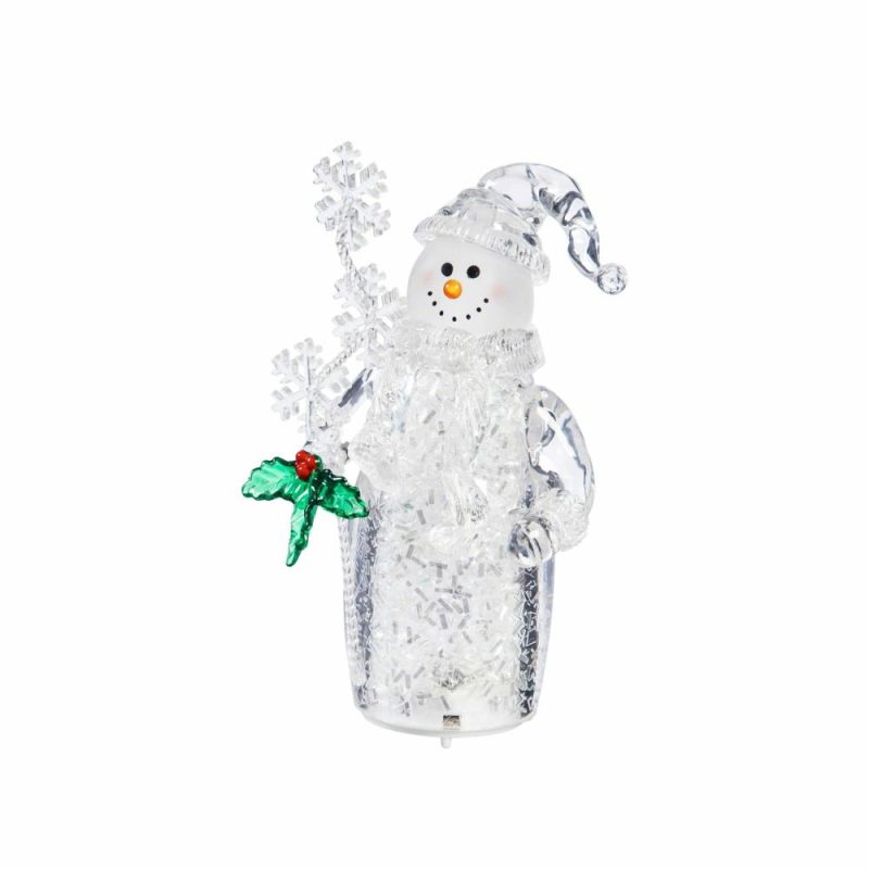 Christmas Tree Décor |  4.5"H Led Cheerful Snowman Ornament (Sold Individually) Christmas Décor Christmas Tree Décor