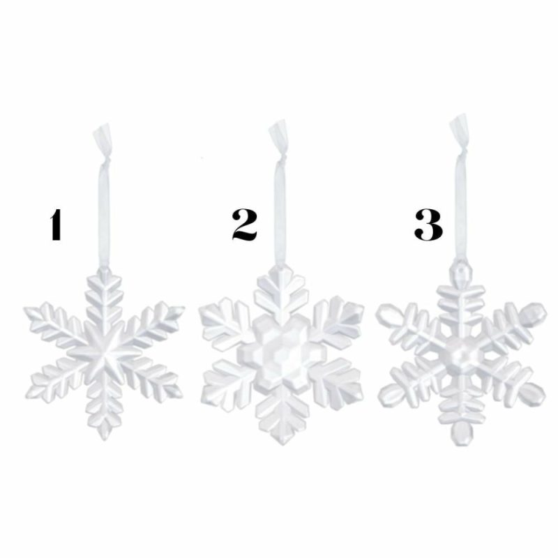 Christmas Tree Décor |  4.75" Frosted Snowflake Ornaments (Sold Individually) Christmas Décor Christmas Tree Décor