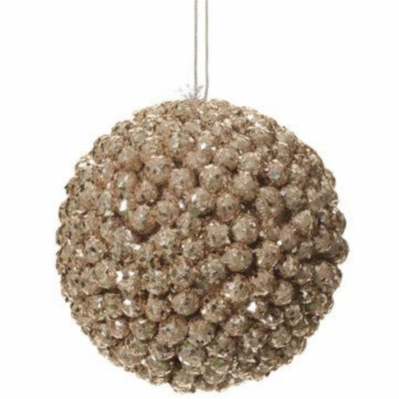 Christmas Tree Décor |  4.75" Gold Glittered Ball Ornament Christmas Décor Christmas Tree Décor