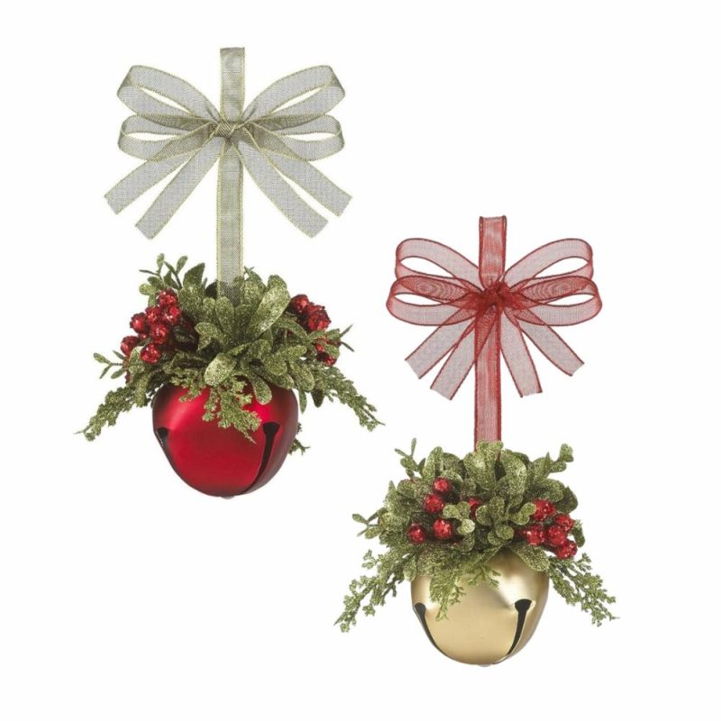 Christmas Tree Décor |  4" Kissing Krystals Mistletoe Sleigh Bell Ornament (2 Styles Available To Choose From) (Sold Individually) Christmas Décor Christmas Tree Décor