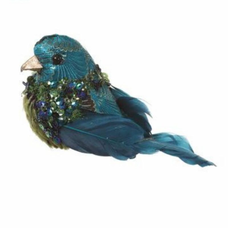 Christmas Tree Décor |  4" Peacock Sequined Bird With Clip Christmas Décor Christmas Tree Décor