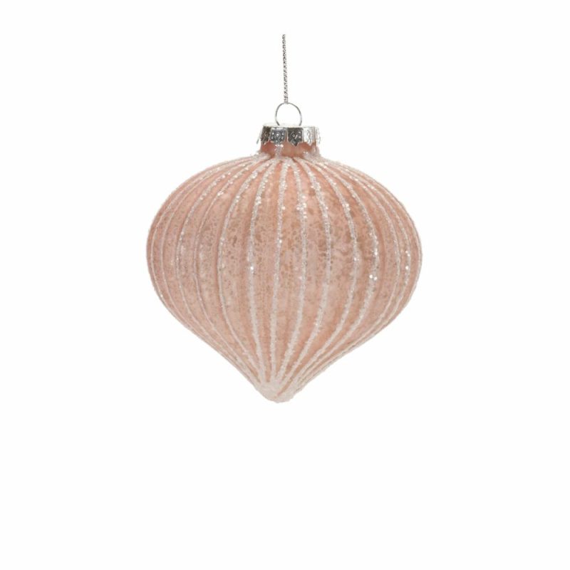 Christmas Tree Décor |  4"D, 4"H, Or 6"H Pink Glamour Glass Ornament (Sold Individually) Christmas Décor Christmas Tree Décor