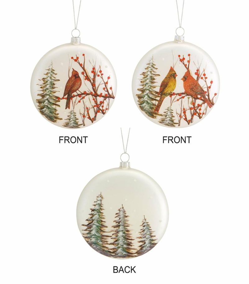 Christmas Tree Décor |  5.5"H Glass Cardinal & Tree Ornament (Sold Individually) Christmas Décor Christmas Tree Décor