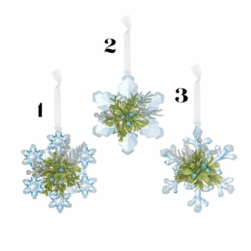 Christmas Tree Décor |  5" Iced Snowflake Ornament (Sold Individually) Christmas Décor Christmas Tree Décor