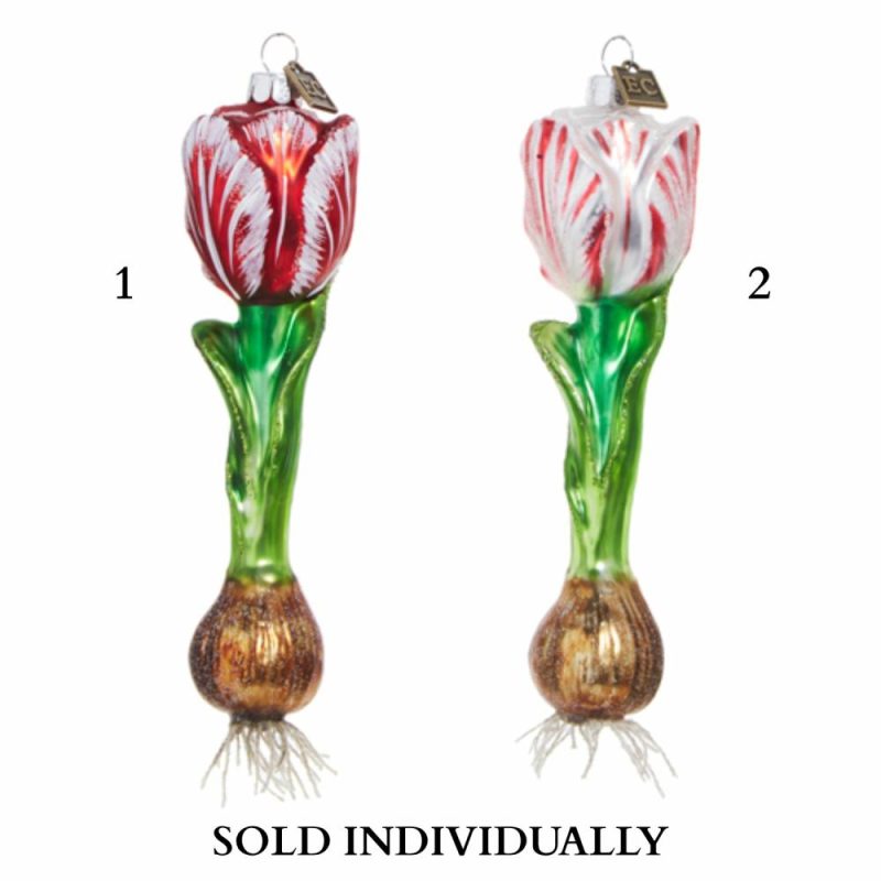 Christmas Tree Décor |  6.5" Tulip Bulb Ornament (2 Styles – Sold Individually) Christmas Décor Christmas Tree Décor