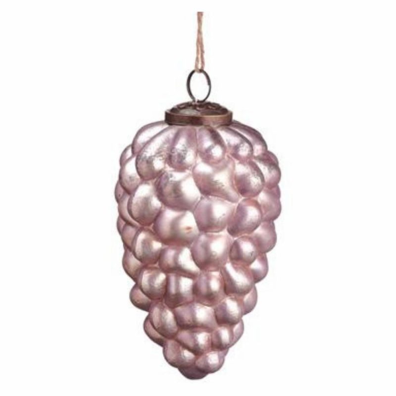 Christmas Tree Décor |  6" Glass Pink Pine Cone Ornament Christmas Décor Christmas Tree Décor