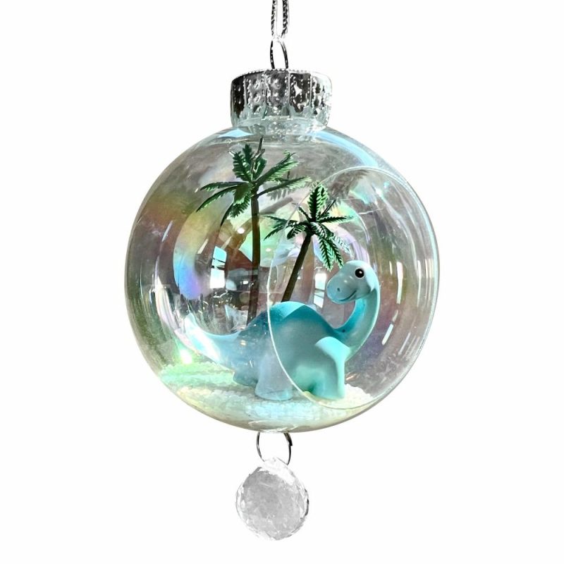 Christmas Tree Décor |  Blue Dinosaur Plastic Ornament With Magnetic Crystal 3" X 7" Christmas Décor Christmas Tree Décor