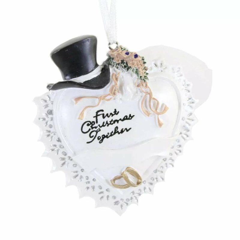 Christmas Tree Décor |  "First Christmas Together" Top Hat & Veil Ornament Christmas Décor Christmas Tree Décor