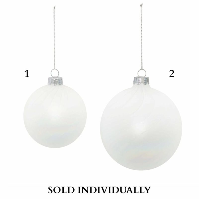 Christmas Tree Décor |  Glass Ball Ornament, 3"D / 4"D (2 Styles – Sold Individually) Christmas Décor 1 - 3"D