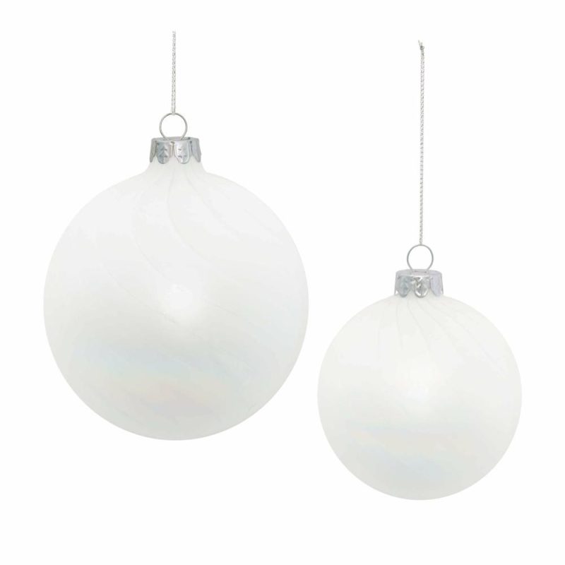 Christmas Tree Décor |  Glass Ball Ornament, 3"D / 4"D (2 Styles – Sold Individually) Christmas Décor 1 - 3"D