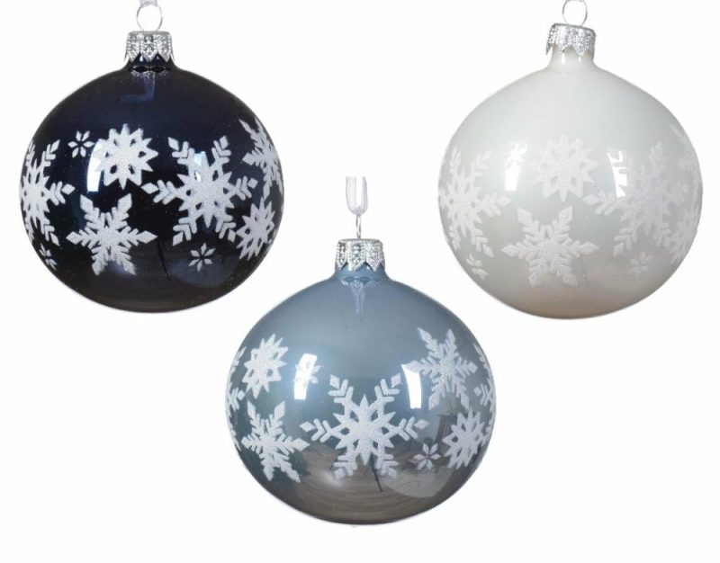 Christmas Tree Décor |  Glass Ornament/Snowflake Design 3 Styles (Sold Individually) Christmas Décor Christmas Tree Décor