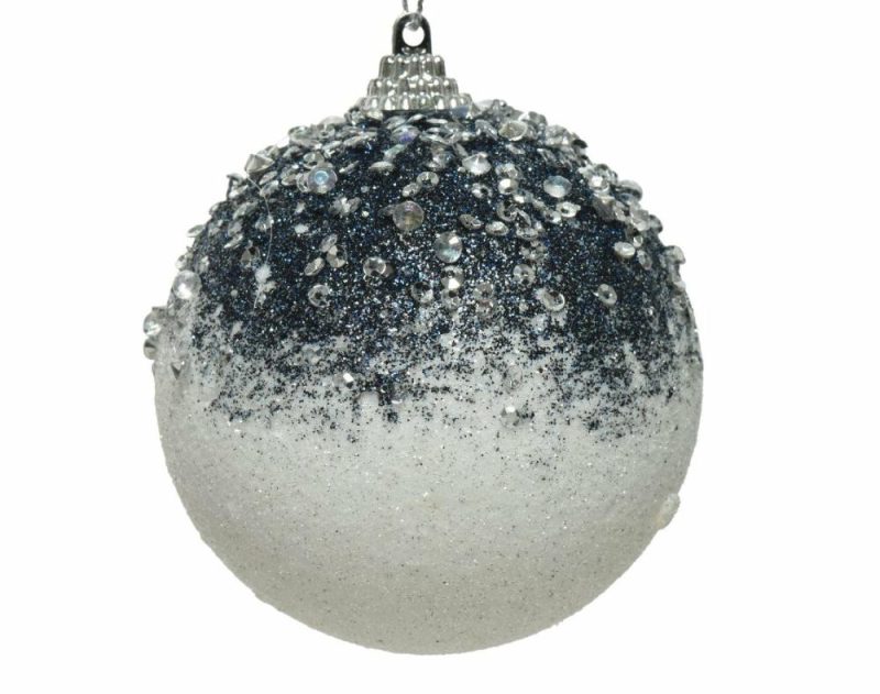 Christmas Tree Décor |  Glittered Foam Ornament With Acrylic Beads 8Cm Diameter Christmas Décor Christmas Tree Décor