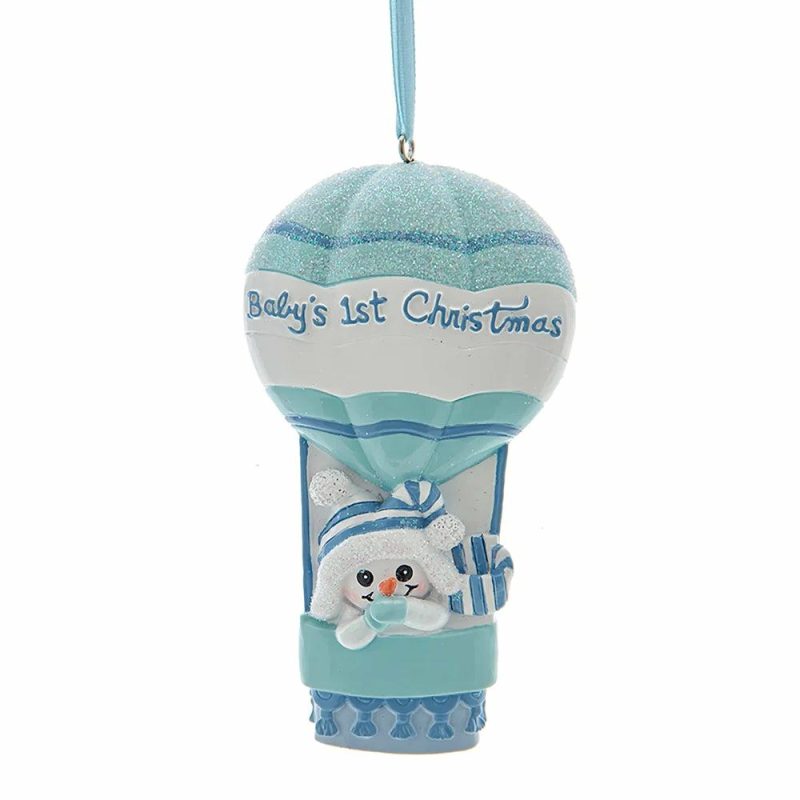 Christmas Tree Décor |  Hot Air Balloon "Baby’s 1St Christmas" Ornament (Sold Individually) Christmas Décor Blue