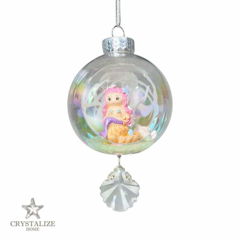 Christmas Tree Décor |  Magical Mermaid Plastic Ornament With Magnetic Crystal 3" X 7" Christmas Décor Christmas Tree Décor