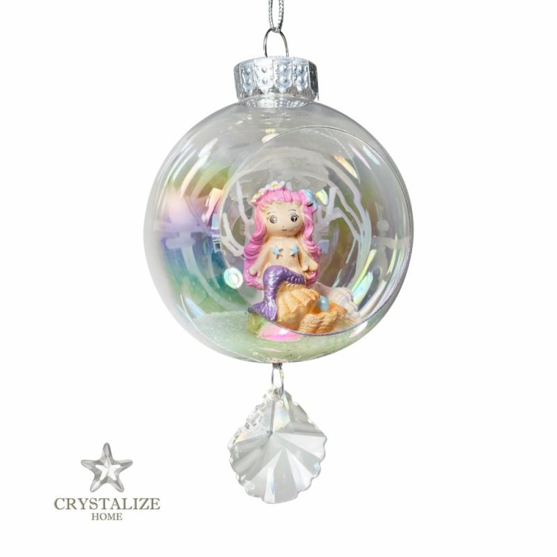 Christmas Tree Décor |  Magical Mermaid Plastic Ornament With Magnetic Crystal 3" X 7" Christmas Décor Christmas Tree Décor