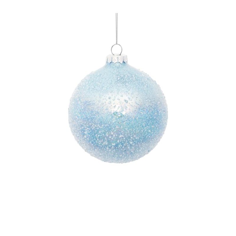 Christmas Tree Décor |  Ornament (2 Styles – Sold Individually) 4"D, 6"H Glass Christmas Décor 1 - Ball