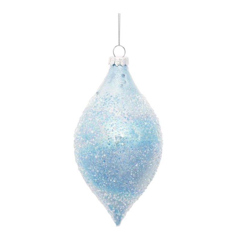 Christmas Tree Décor |  Ornament (2 Styles – Sold Individually) 4"D, 6"H Glass Christmas Décor 1 - Ball