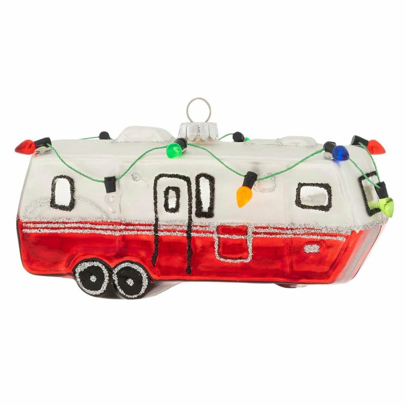 Christmas Tree Décor |  Retro Christmas Camper Glass Ornament Christmas Décor Christmas Tree Décor