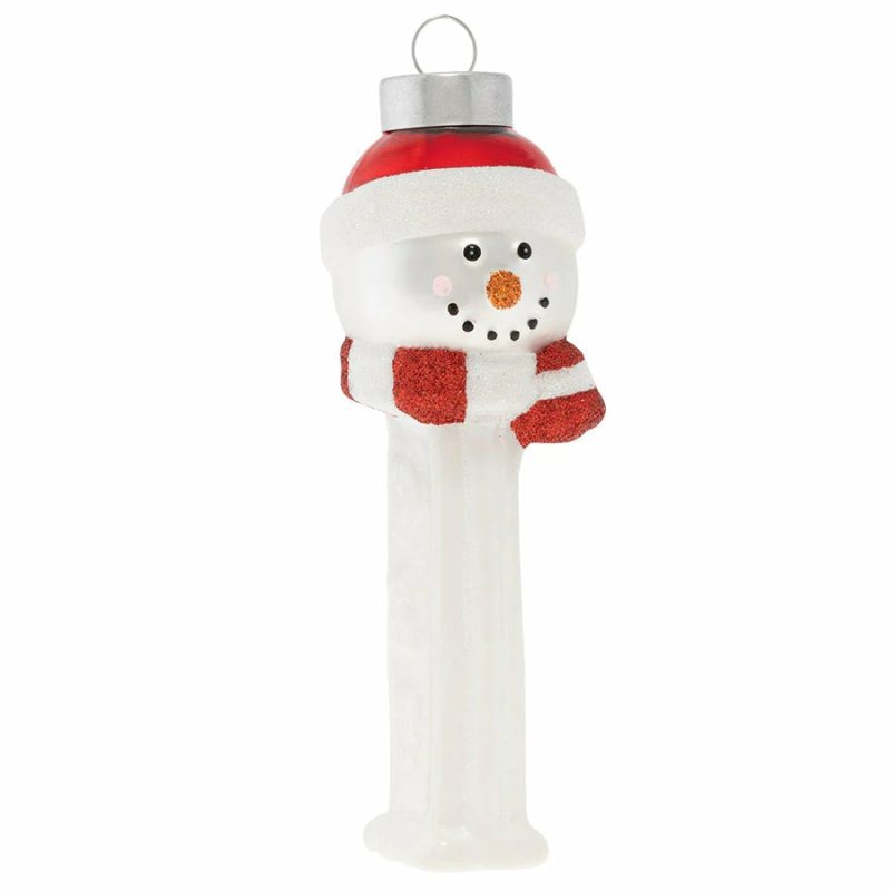 Christmas Tree Décor |  Snowman Pez™ Dispenser Glass Ornament Christmas Décor Christmas Tree Décor