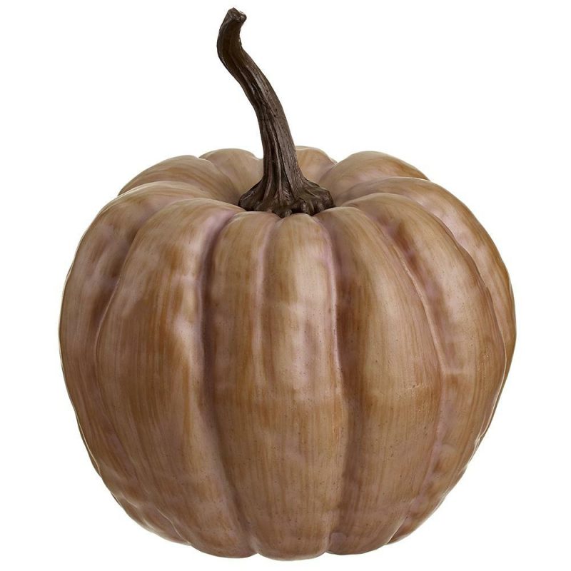 Fall & Harvest Décor |  Brown Pumpkin, 8"H X 7"D Fall / Halloween Fall & Harvest Décor