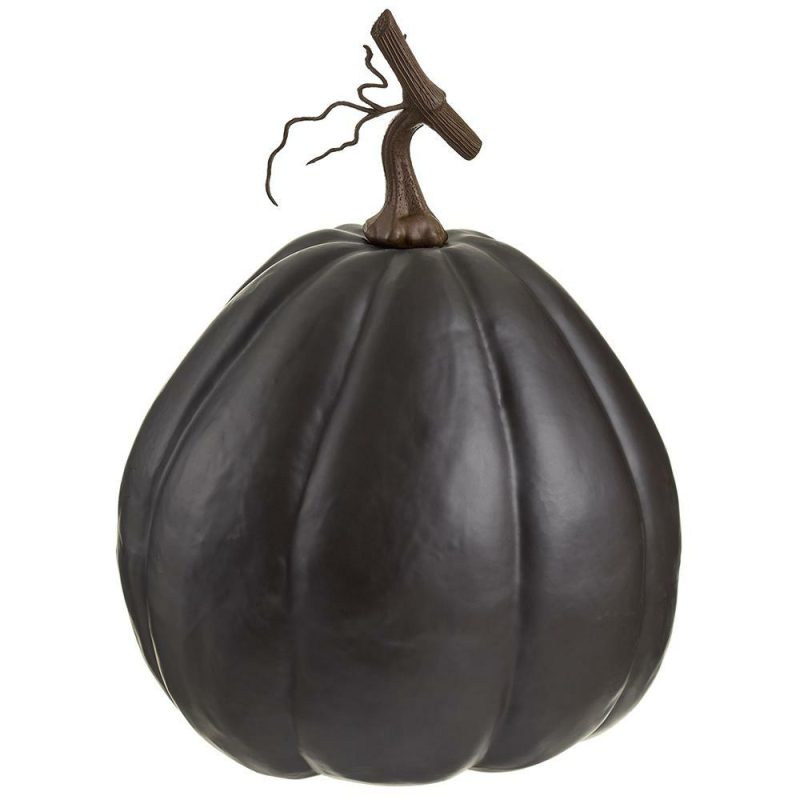 Fall & Harvest Décor |  Pumpkin, Coffee Dark, 13"H X 9.5"D Fall / Halloween Fall & Harvest Décor