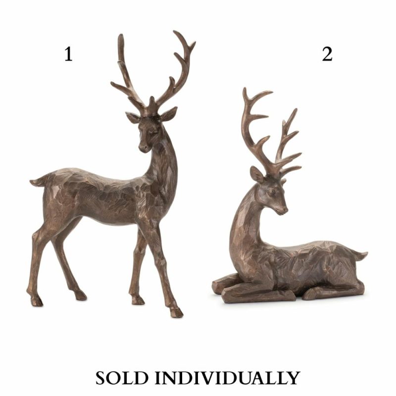 Figurines |  Deer (2 Styles – Sold Individually) 13.5"H, 18"H Resin Christmas Décor 1 - Standing