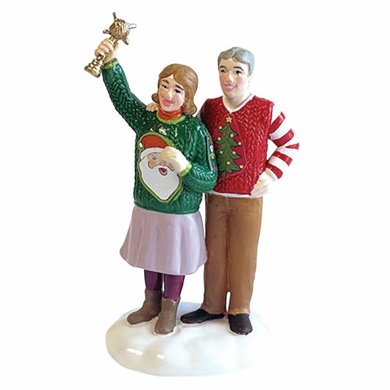 Figurines |  The Original Snow Village – Ugliest Sweater Champion Christmas Décor Figurines