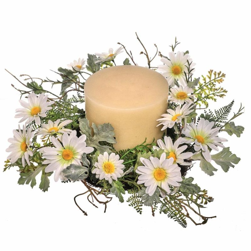 Greenery |  Daisy Candlering 16" 6"D Christmas Décor Greenery