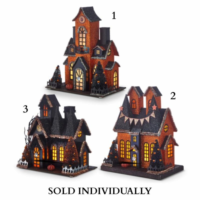 Halloween Décor |  12.25" Lighted Haunted House (3 Styles – Sold Individually) Fall / Halloween Halloween Décor