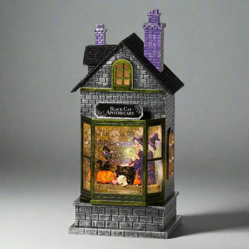 Halloween Décor |  Led Swirl Witch Potion Shop Snow Globe, Halloween Scene, 10.5" Fall / Halloween Halloween Décor