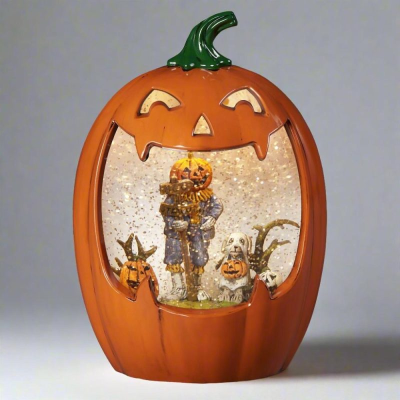 Halloween Décor |  Lighted Swirl Jack-O’-Lantern  Snow Globe, Halloween Scene, 8.5" Fall / Halloween Halloween Décor