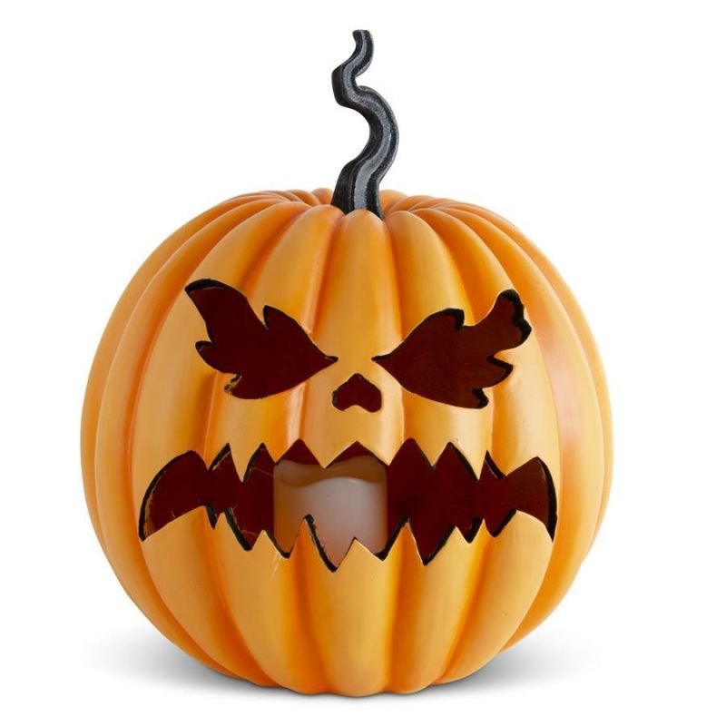 Halloween Décor |  Orange Resin Led Flicker Flame Jack O Lantern, 15.5" Fall / Halloween Halloween Décor