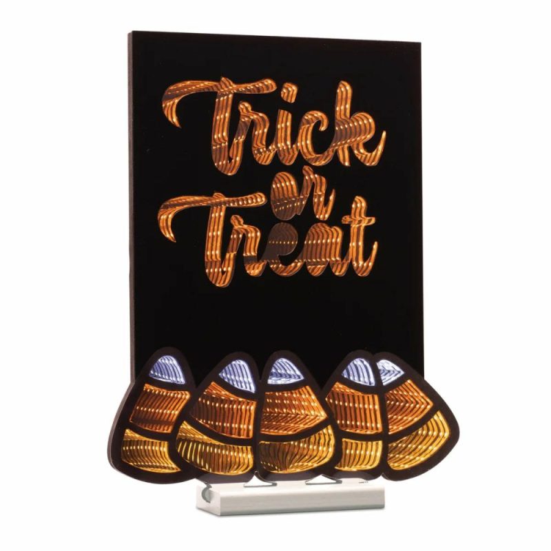 Halloween Décor |  Trick Or Treat Sign Infinity Light 16"H Acrylic W/Ul Plug Fall / Halloween Halloween Décor