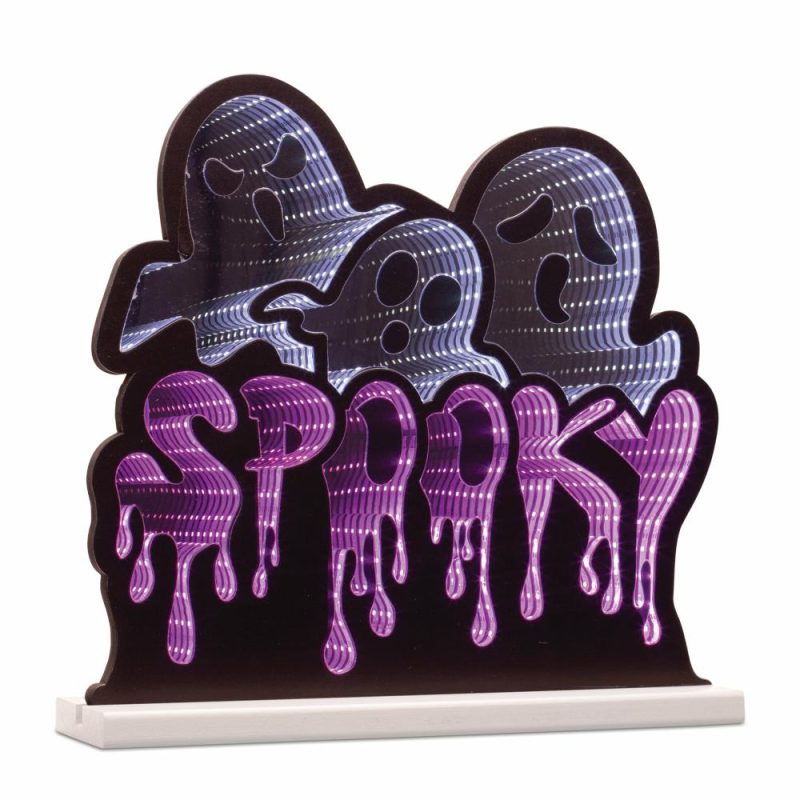 Halloween Décor |  Triple Ghost/Spooky Infinity Light 15.5"L X 15"H Acrylic W/Ul Plug Fall / Halloween Halloween Décor