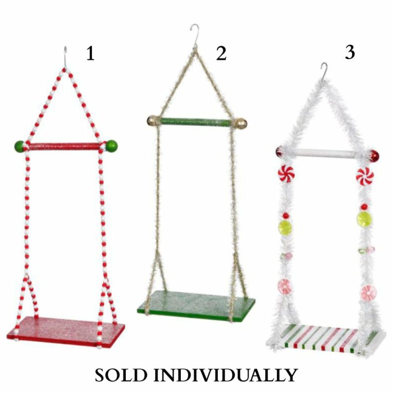 Home Décor |  Double Elf Swing, 10X24" (3 Styles – Sold Individually) Christmas Décor 1 - Red