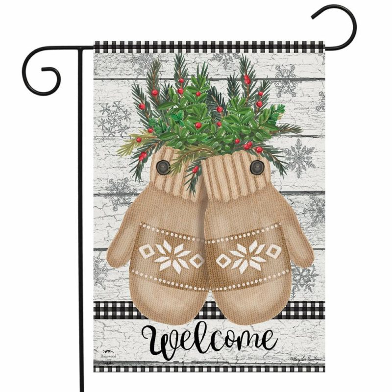 Home Décor |  Farmhouse Mittens Winter Garden Flag (Stand Not Included) Christmas Décor Home Décor