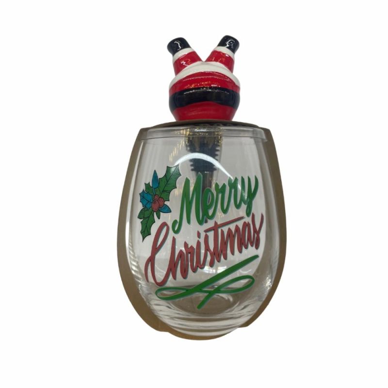 Home Décor |  Have Yourself A Merry Christmas Glass & Stopper Set Christmas Décor Home Décor