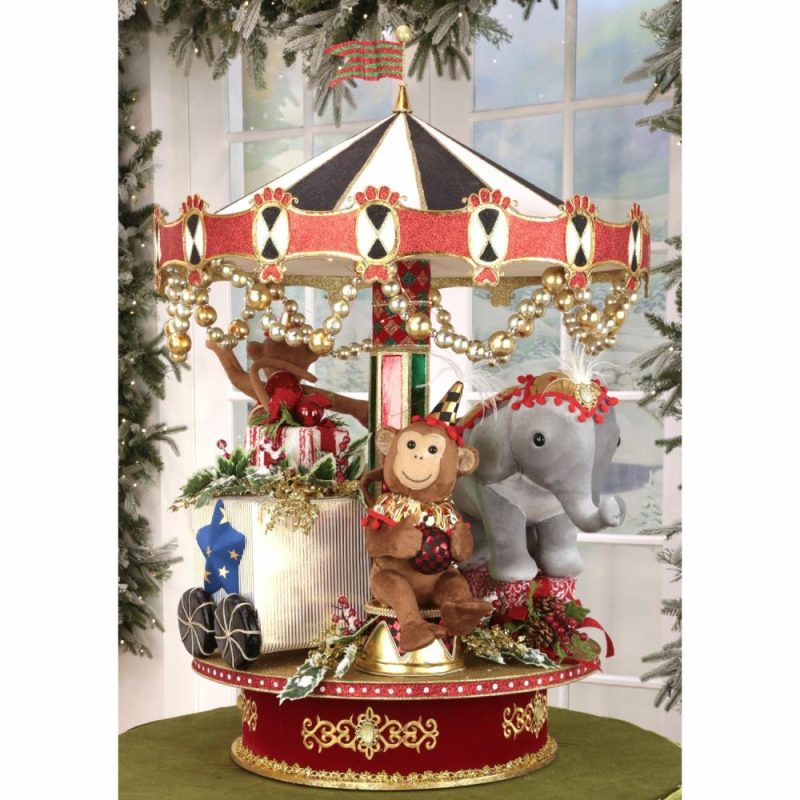 Home Décor |  Menagerie Christmas Carousel, 43" Christmas Décor Home Décor