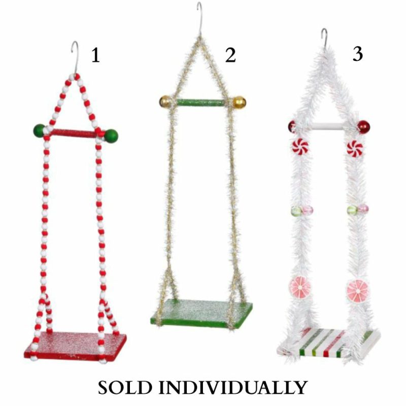 Home Décor |  Single Elf Swing, 6X18" (3 Styles – Sold Individually) Christmas Décor 1 - Red