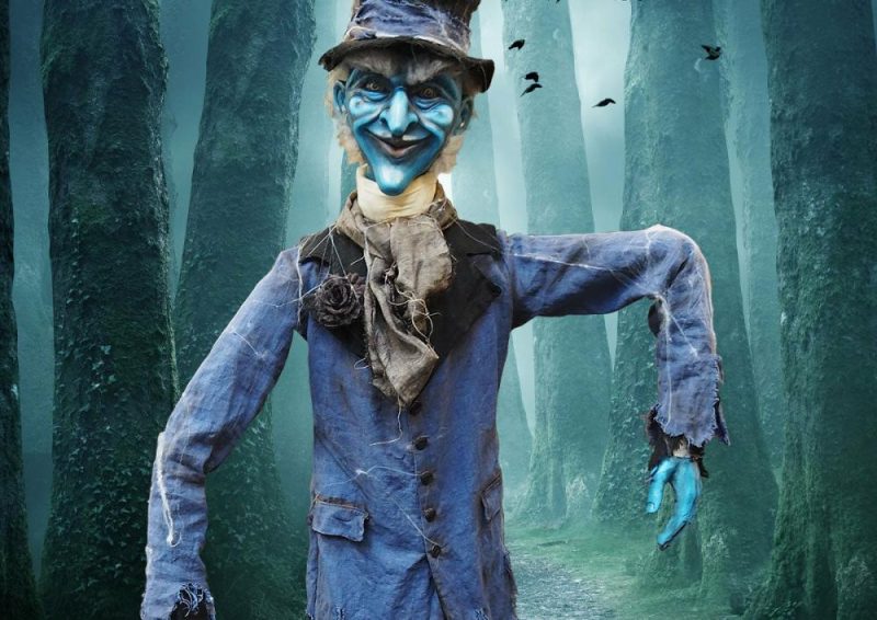 Large Halloween Décor |  Creepy Blue Bates Fall / Halloween Large Halloween Décor