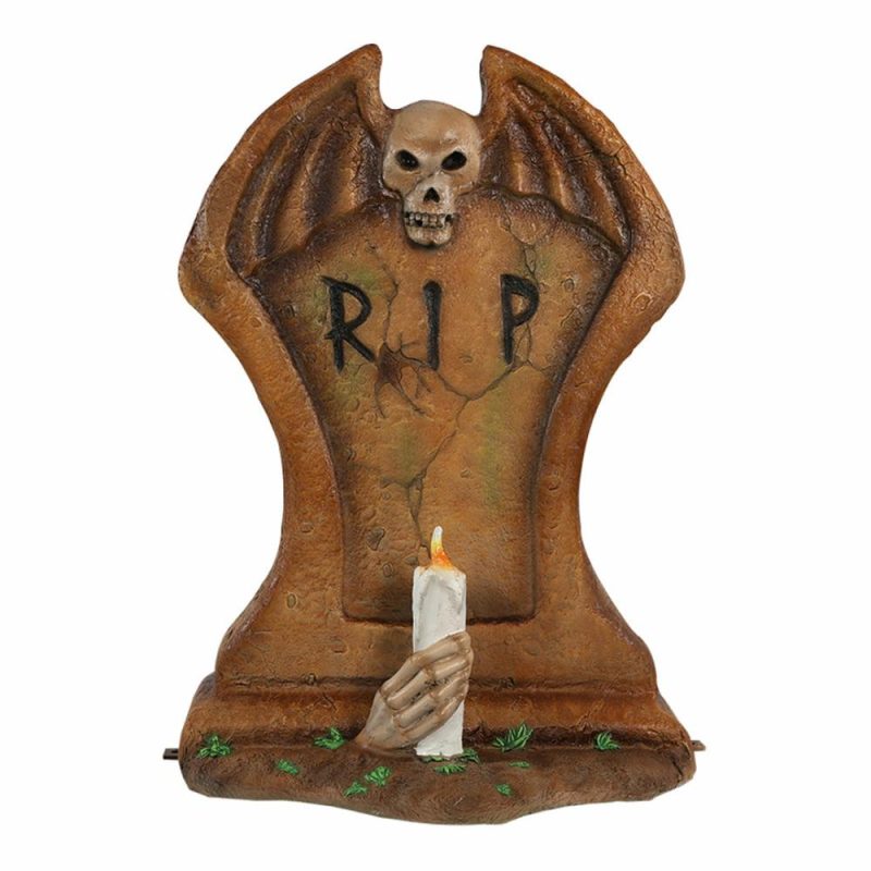 Large Halloween Décor |  Gravestone With A Candle Fall / Halloween Large Halloween Décor