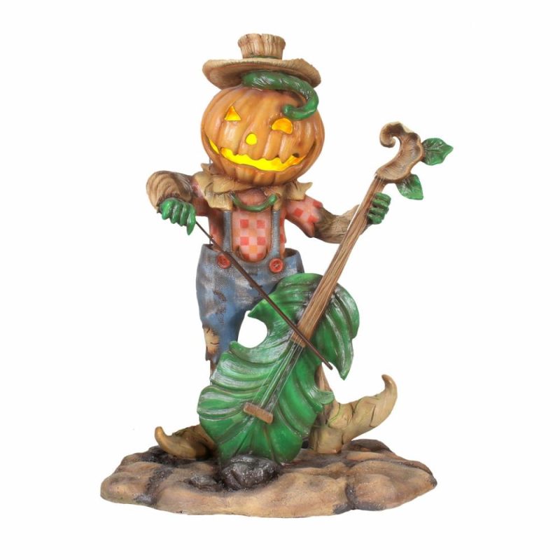 Large Halloween Décor |  Pumpkin Scarecrow Playing Cello Fall / Halloween Large Halloween Décor