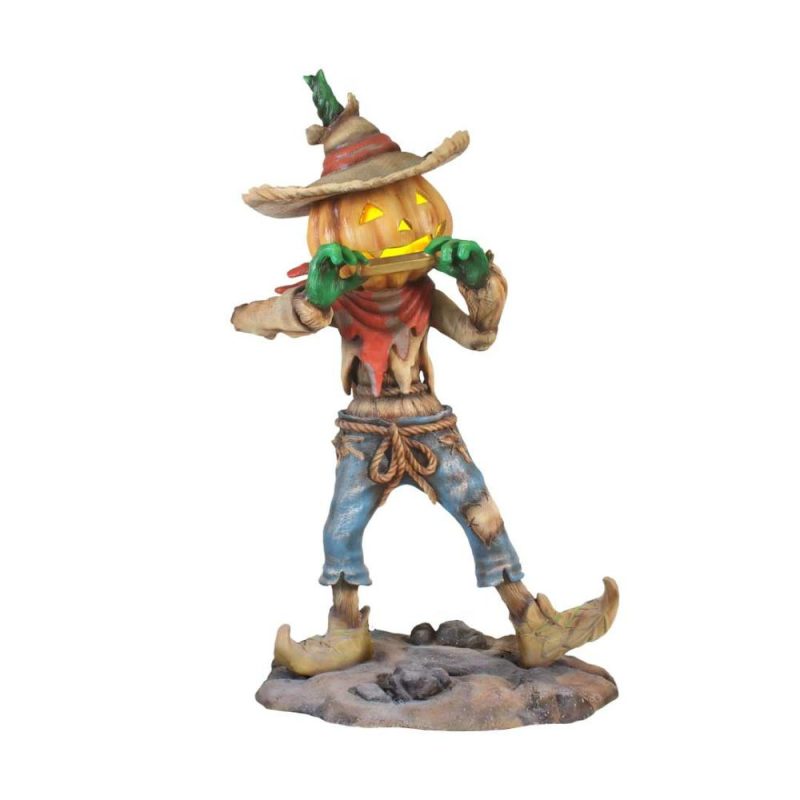 Large Halloween Décor |  Pumpkin Scarecrow Playing Harmonica Fall / Halloween Large Halloween Décor