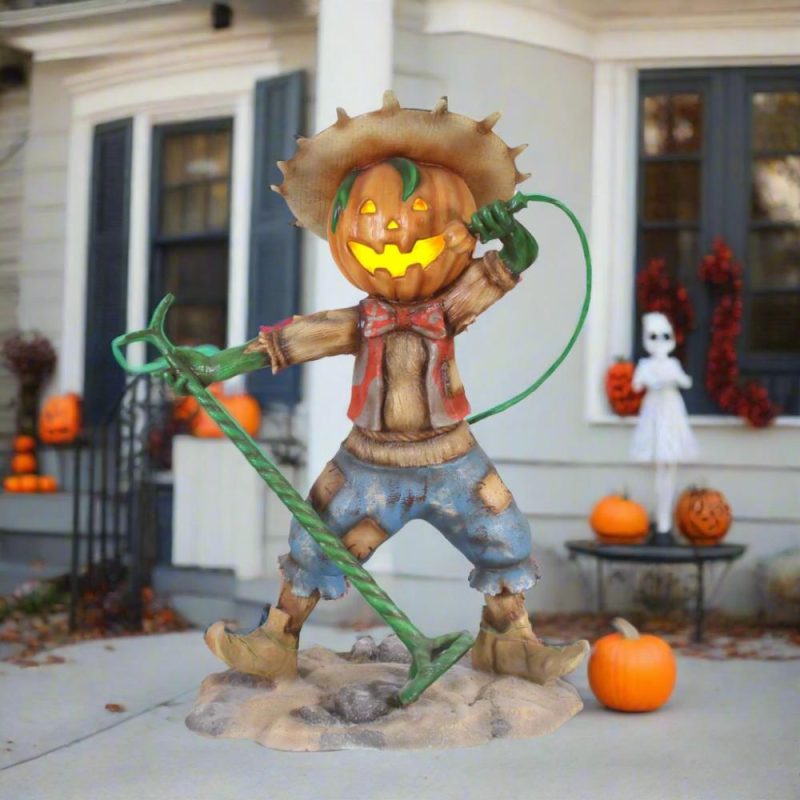 Large Halloween Décor |  Pumpkin Scarecrow Singing Fall / Halloween Large Halloween Décor