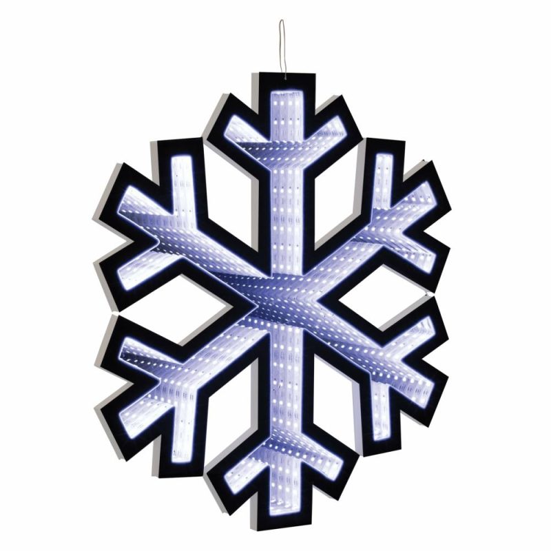 Lights |  Snowflake Infinity Light 15.75"H Acrylic W/Ul Plug Christmas Décor Lights