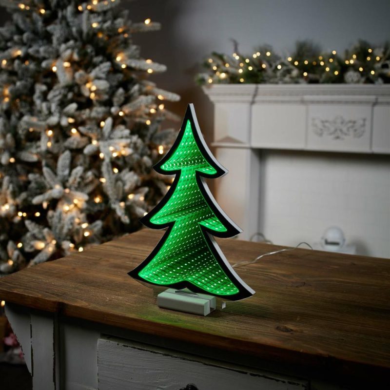 Lights |  Tree Infinity Light 11.75"H Acrylic W/Usb Cord (Or Batterie Powered) Christmas Décor Lights