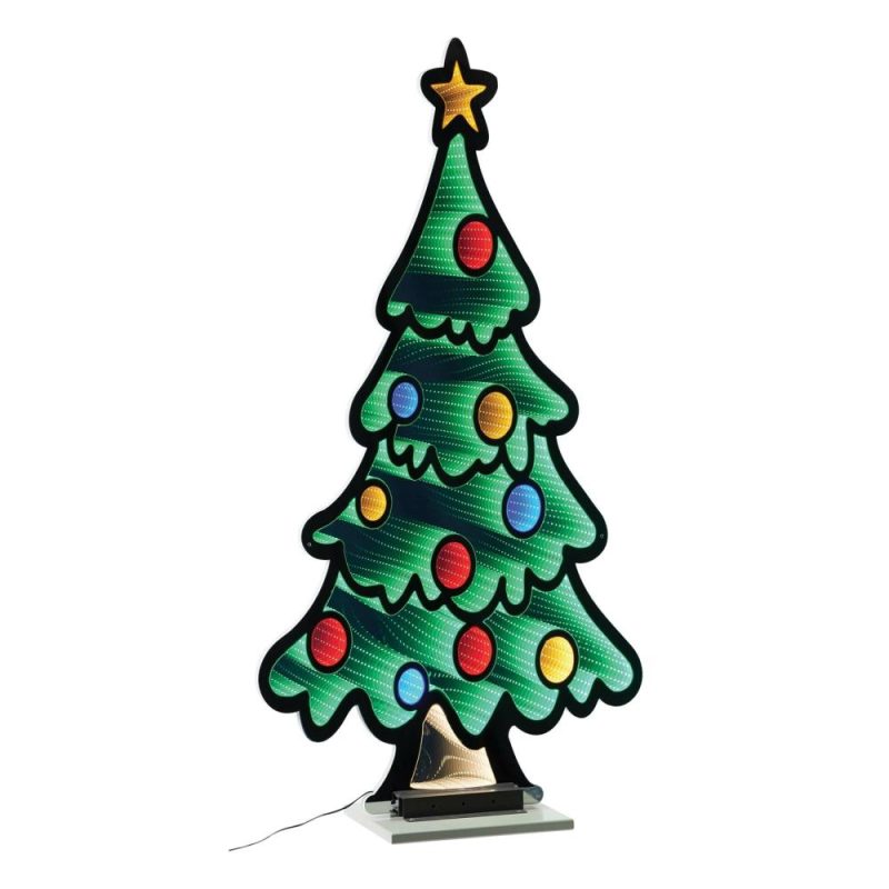 Lights |  Tree W/Ornament Infinity Light 47"H Acrylic W/Ul Plug Christmas Décor Lights